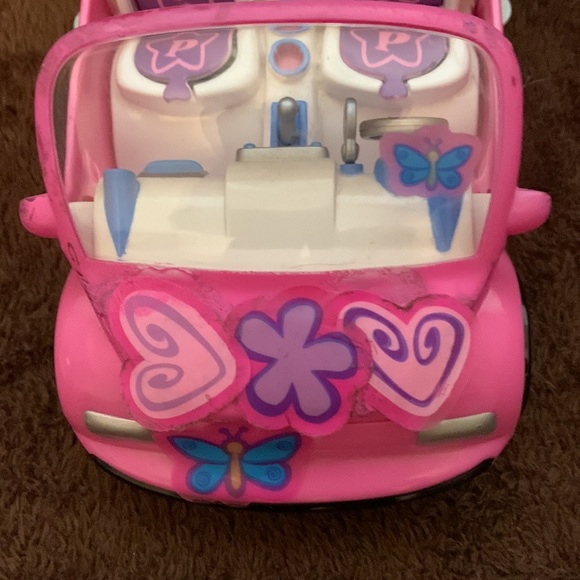 Polly Pocket Pink convertible Car Pollypockets doll Mattel 2000 vintage Play Toy - Picture 3 of 16
